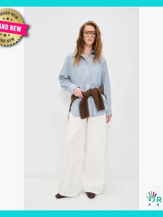 Classic Stripe Button Down Shirt Elegant Preppy Chic Workwear Blouse - Picture 3 of 6